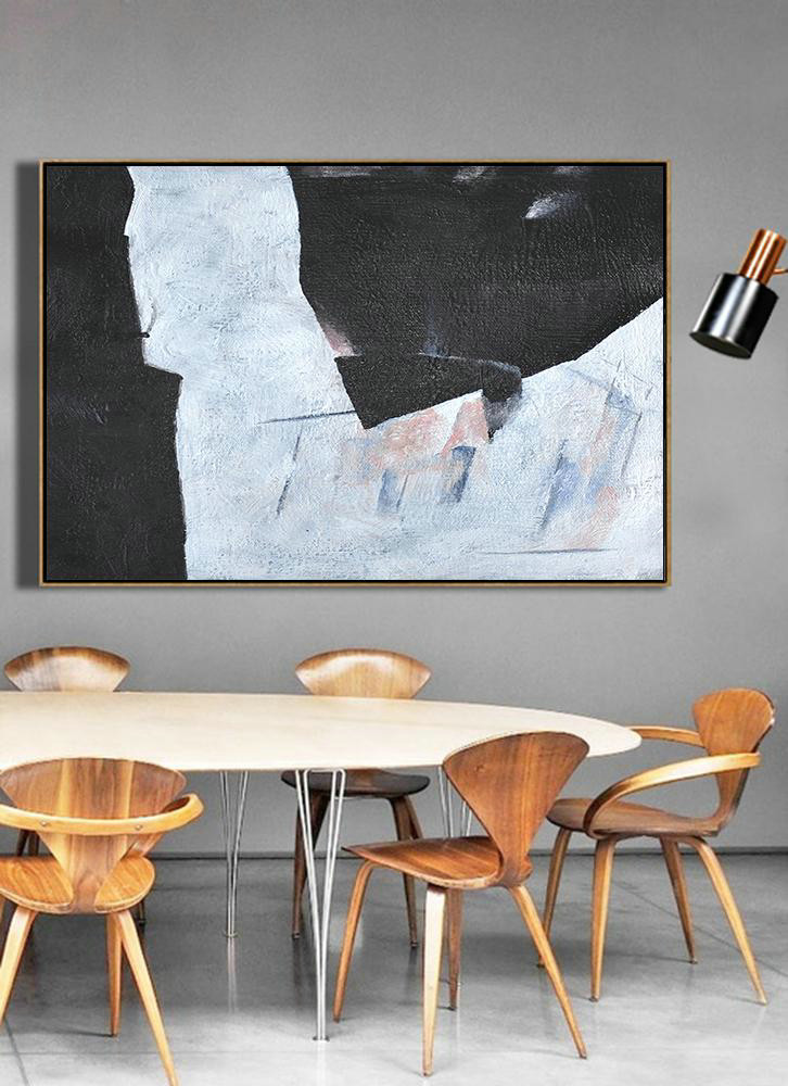 Original Extra Large Wall Art,Hand-Painted Oversized Horizontal Minimal Art On Canvas,Abstract Painting For Home